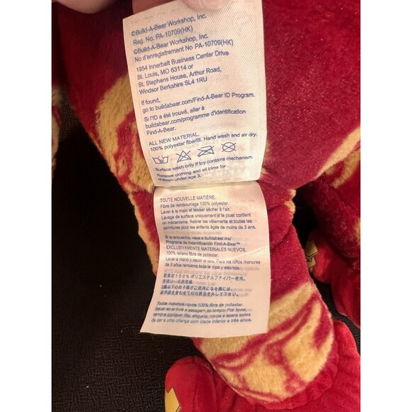 Build-A-Bear BAB Marvel Avengers IRON MAN Bear 16" Plush Soft Toy Teddy PRELOVED - Picture 7 of 10